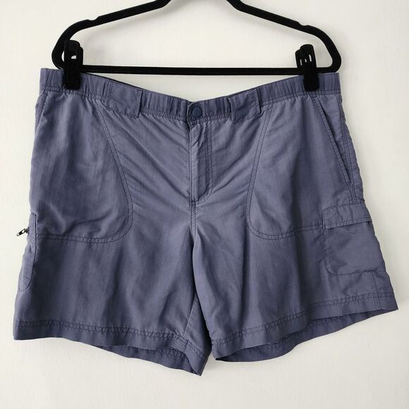Columbia blue cargo pockets hiking athletic shorts‎ womens size M - Picture 1 of 7